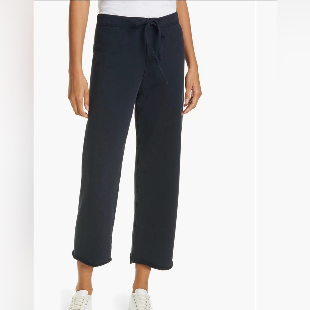 Women's Navy Frank & Eileen Catherine Crop Wide-Leg Casual Pants